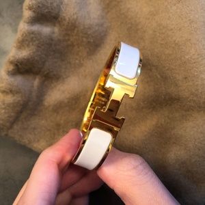 H white and gold bracelet